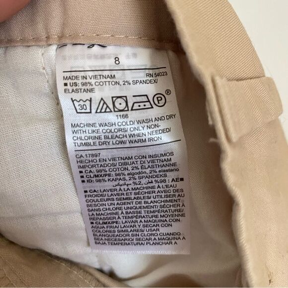 Old Navy Mid high Rise tan beige khaki Shorts 3.5” everyday shorts-8 - Picture 6 of 6